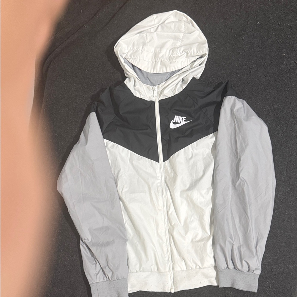 Nike Black and White Hooded Jacket